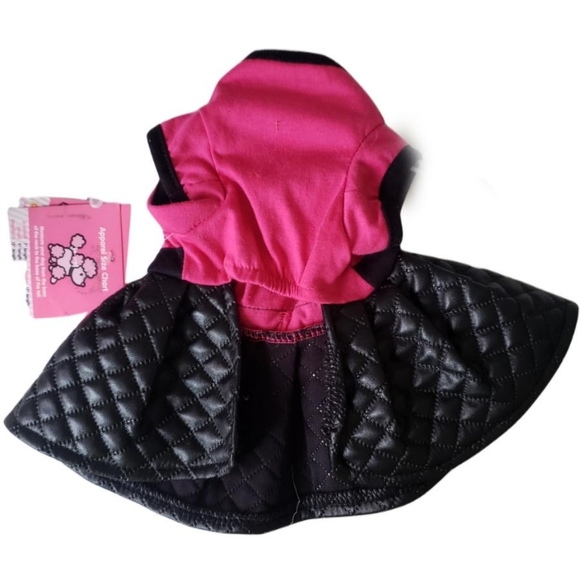 New Hello Kitty Pink & Black Quilted Dog Dress Size Small - Picture 2 of 2